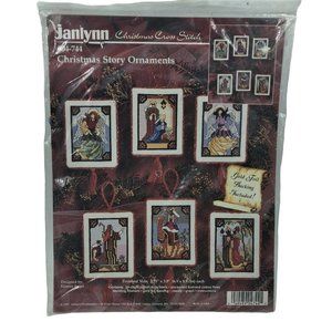 Janlynn Vintage 1997 New Unopened Christmas Story Ornaments Cross Stitch Kit